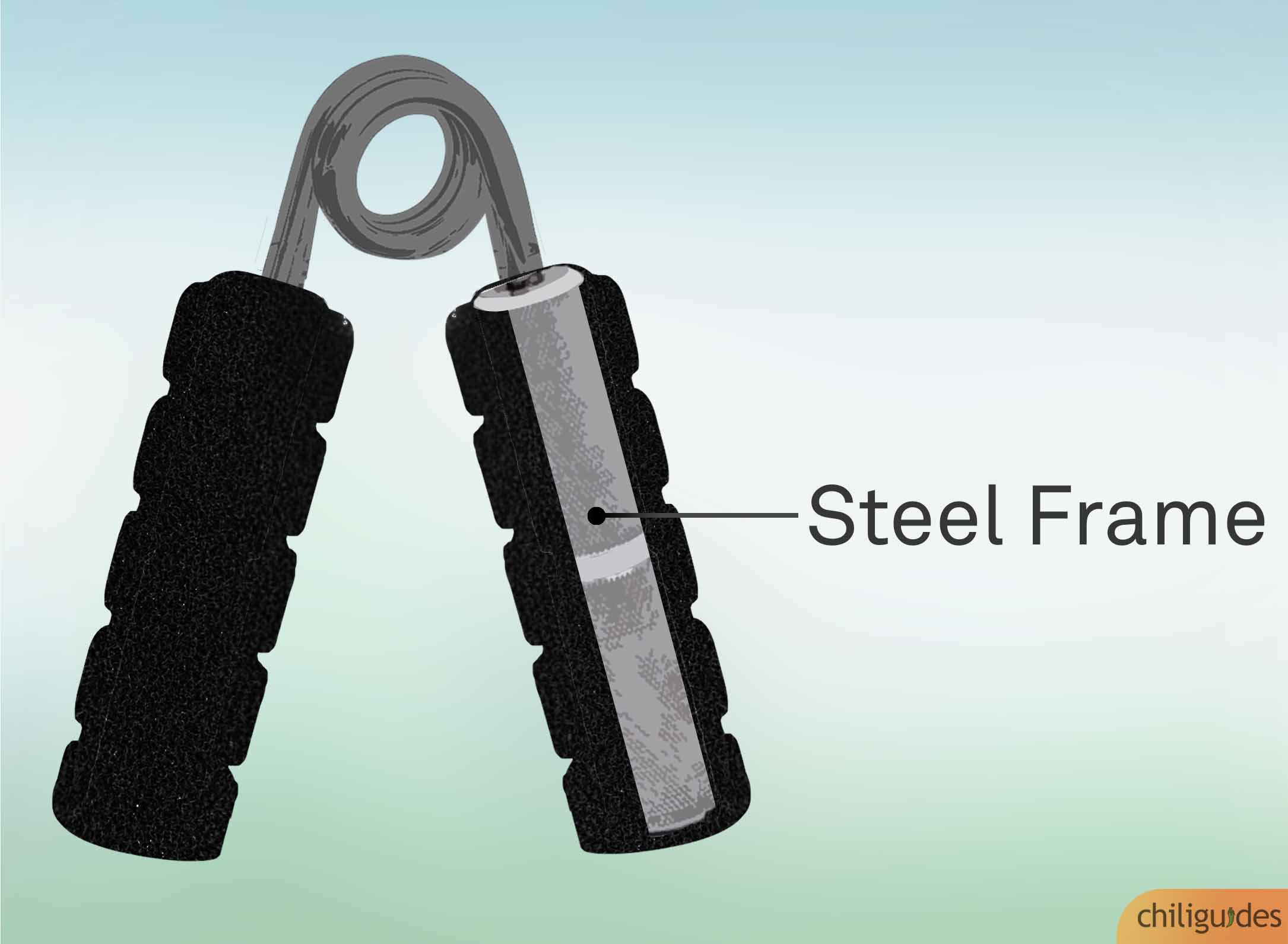 Steel grip strengtheners are safer to use.
