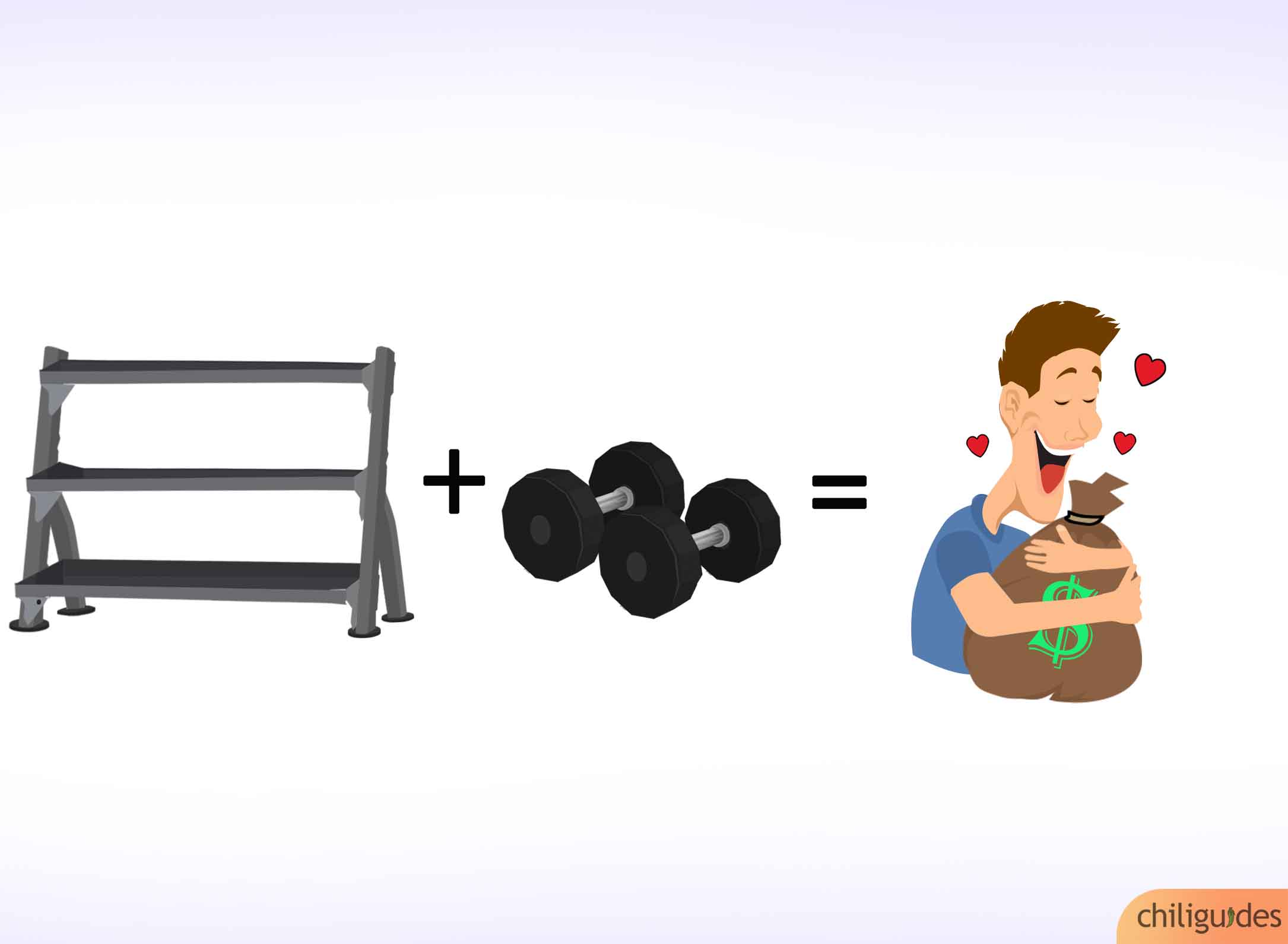 Buy dumbbells along with the dumbbell rack to save money.