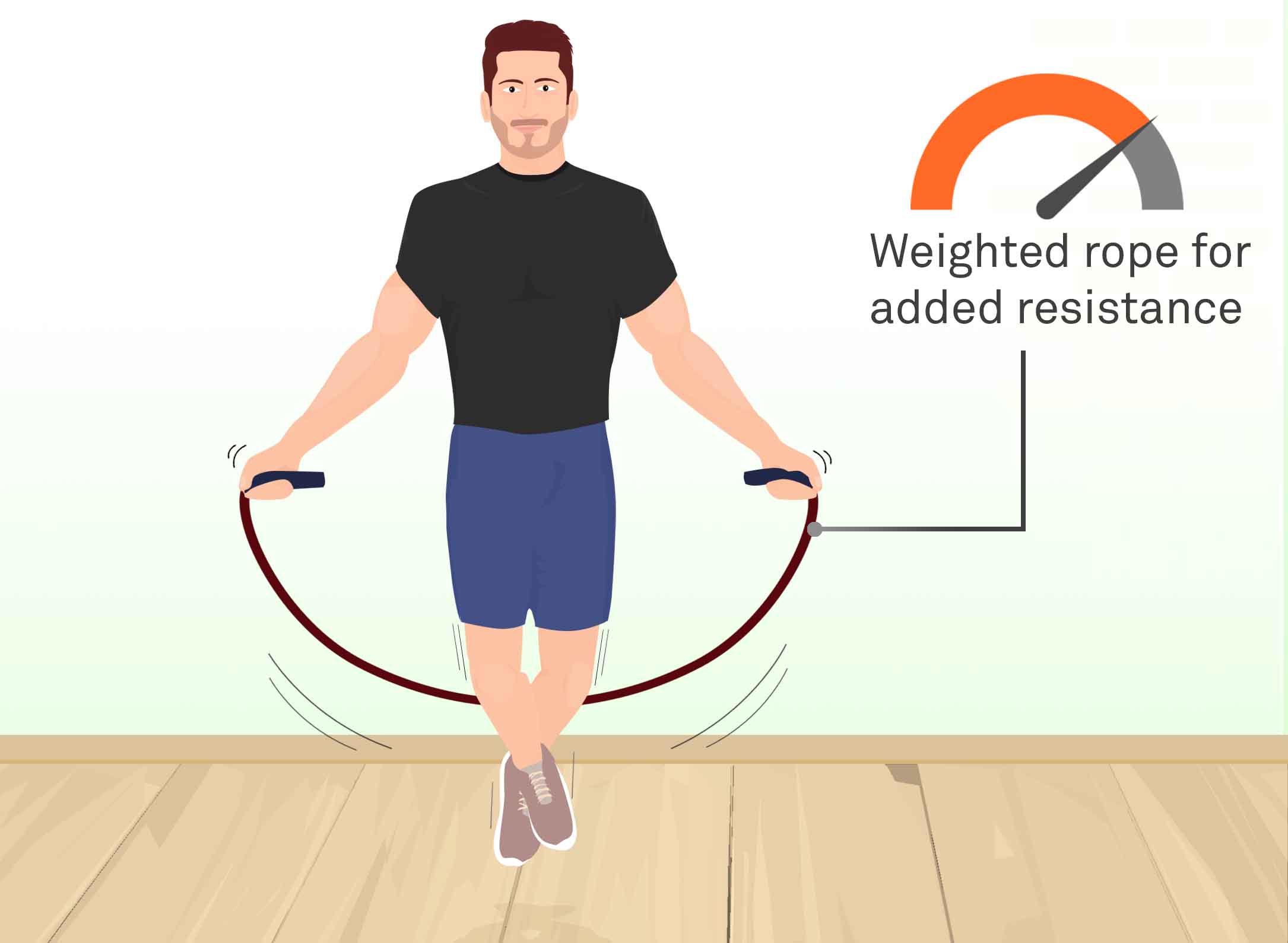 Weighted ropes add an extra layer of difficulty to your workout.