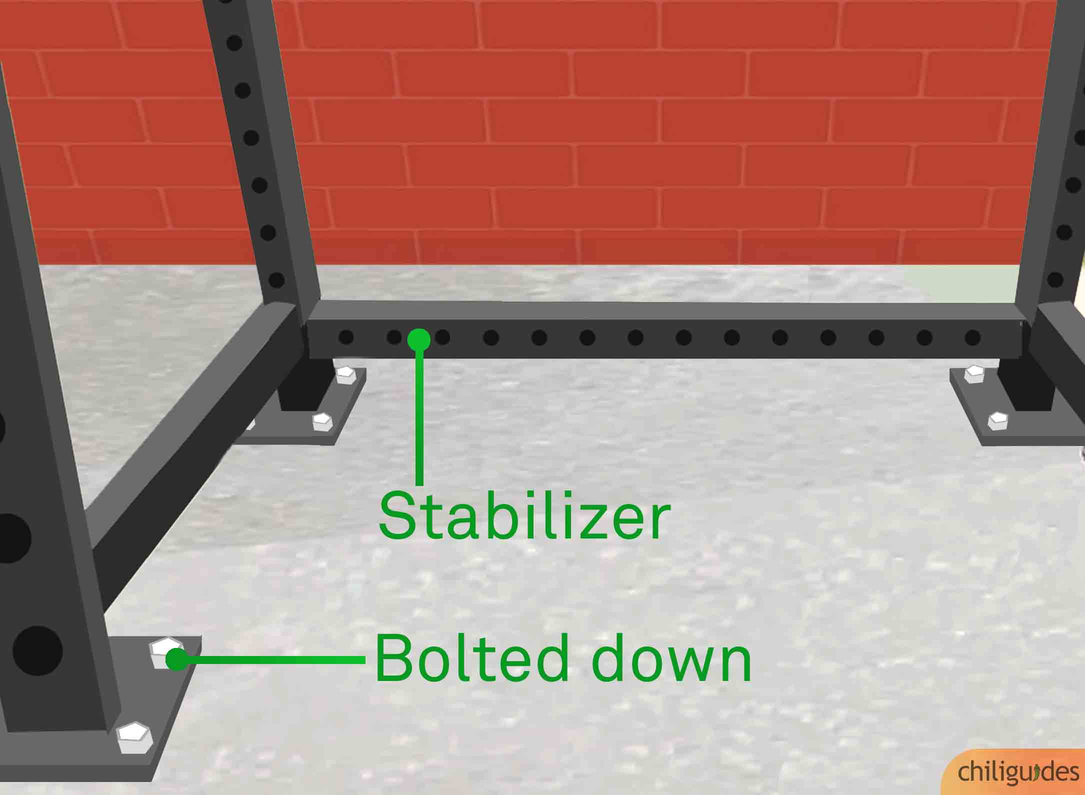 You must able to bolt the rack to the floor.