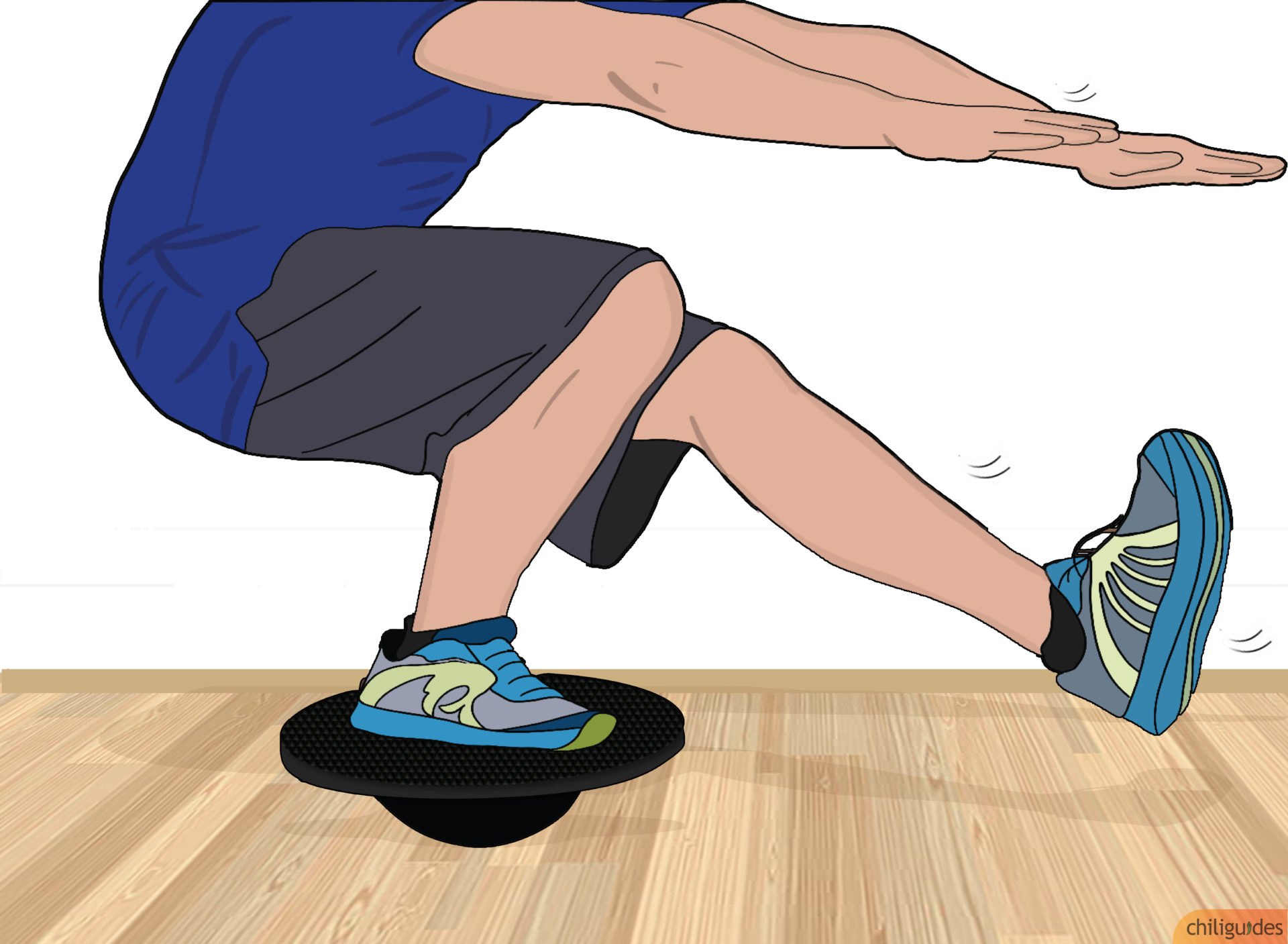 Wobble Board - Round Wooden Balance Board - Exercise Balance